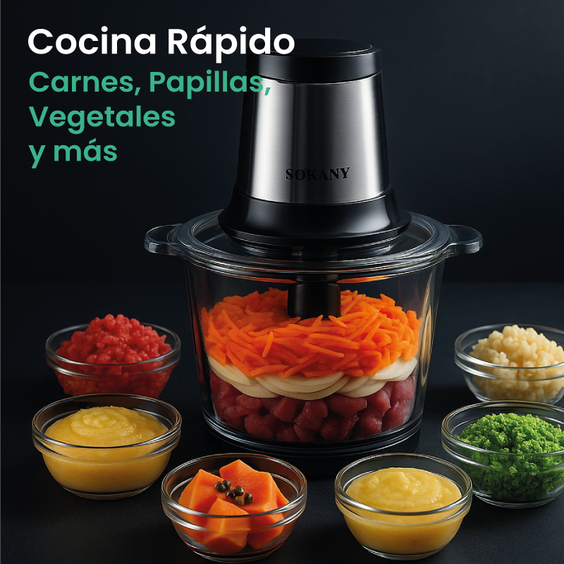 Procesador de Alimentos Sokany® 8 Litros