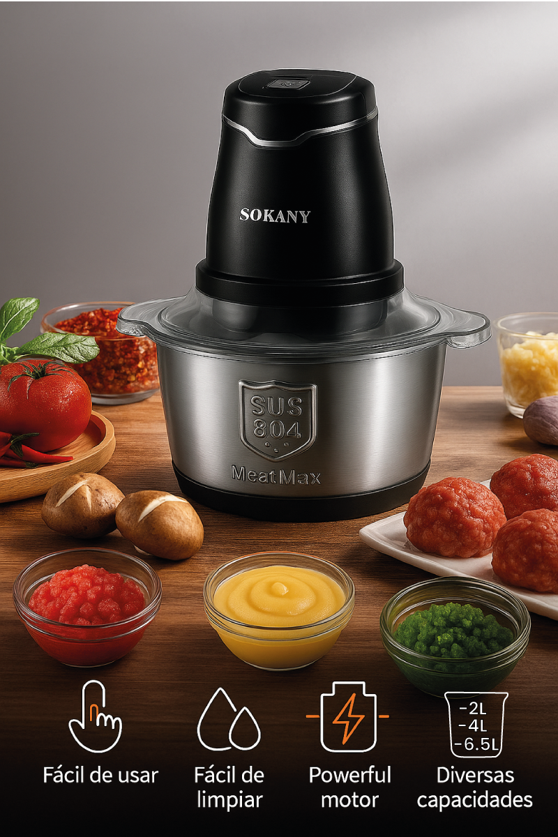 Procesador de Alimentos Sokany® 8 Litros